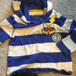 Boys mini Boden hoodie with appliqué.